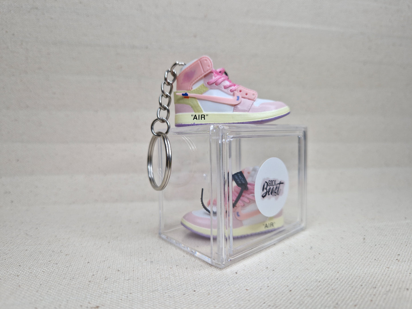 AJ1 X Off-White Mini Key Chain - Pink
