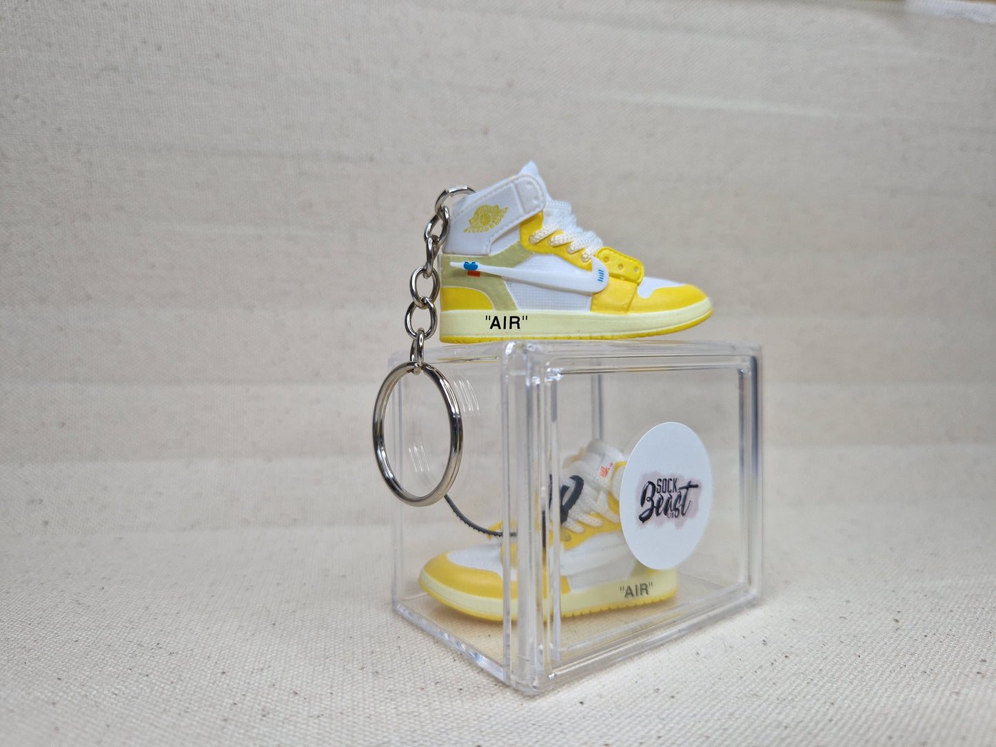AJ1 X Off-White Mini Key Chain - Yellow