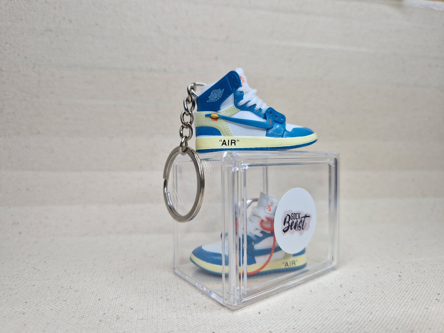 AJ1 X Off-White Mini Key Chain - Light Blue