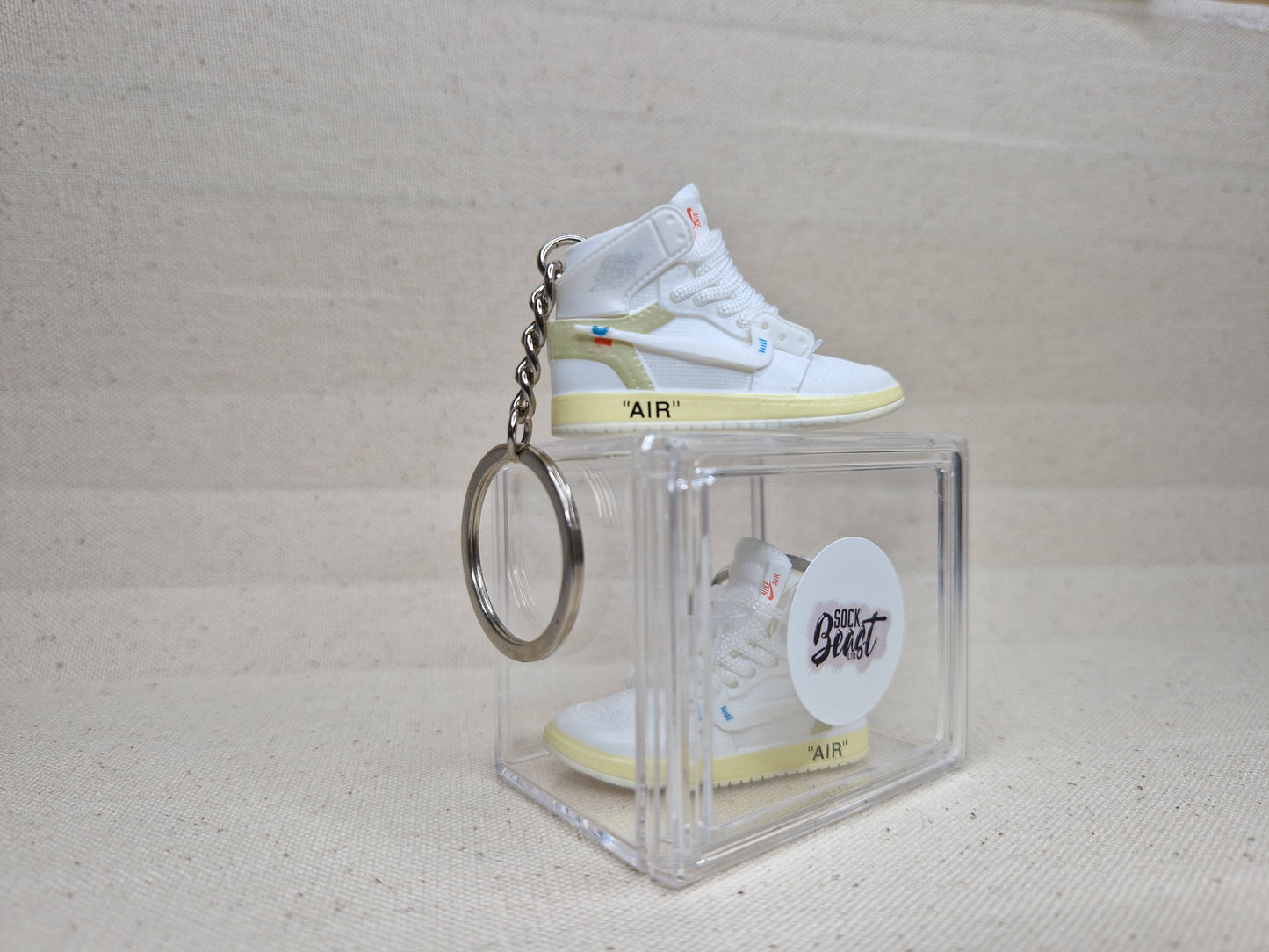 AJ1 X Off-White Mini Key Chain - White